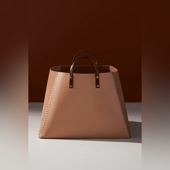 Anthropologie Flynn leather basket - Picture 2 of 8